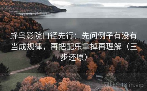 蜂鸟影院口径先行：先问例子有没有当成规律，再把配乐拿掉再理解（三步还原）